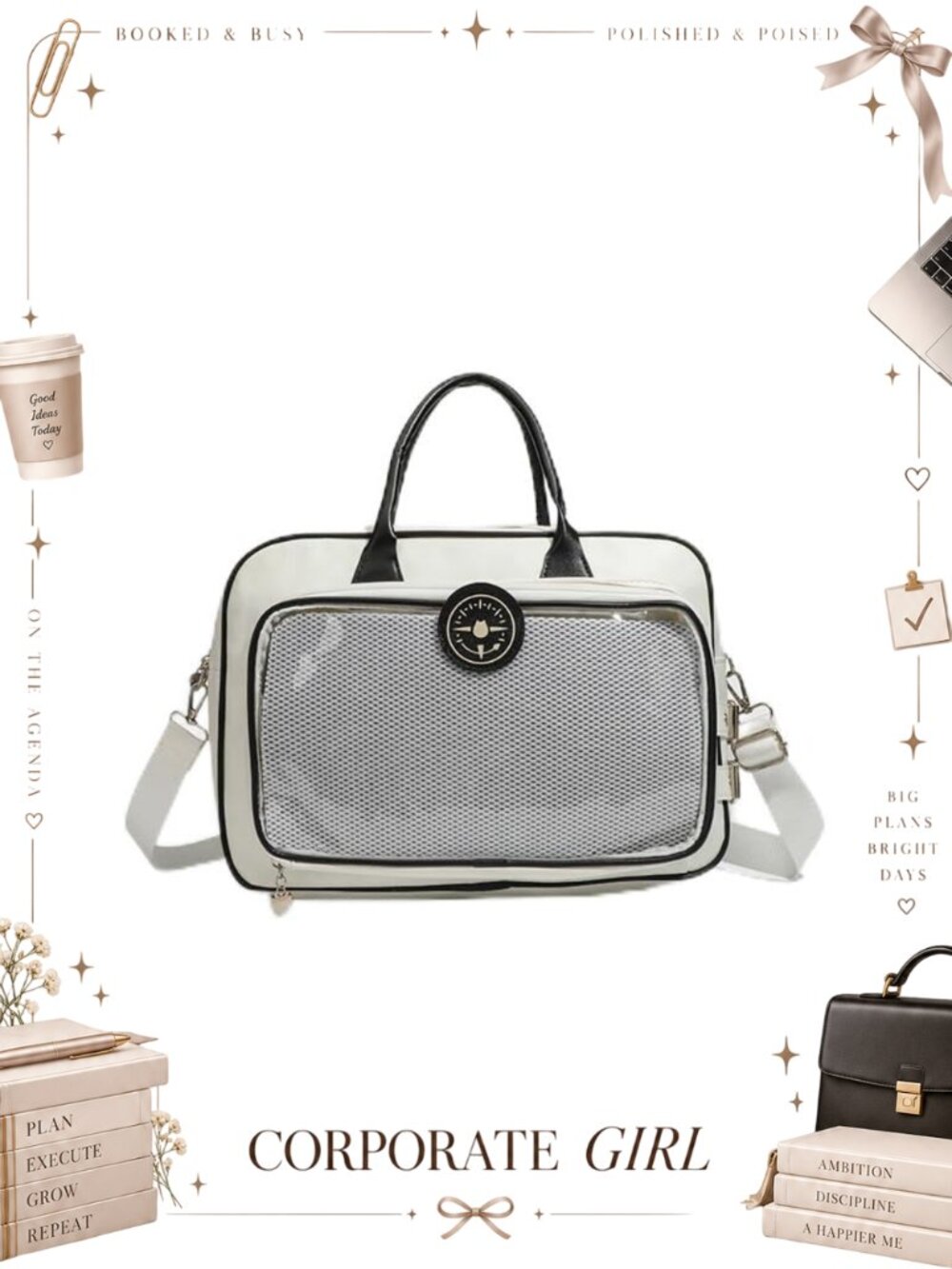 Crossbody Ita Bag Japanese Style Adjustable Carry Bag Display Window